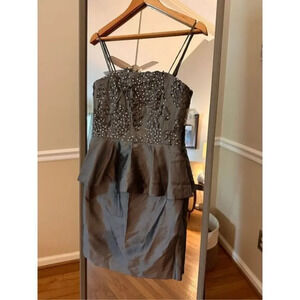 Spiegel Gray‎ Silver A Line Skirt Size 8